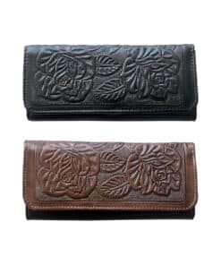 CARTERA FINA GRABADA TRIPLE