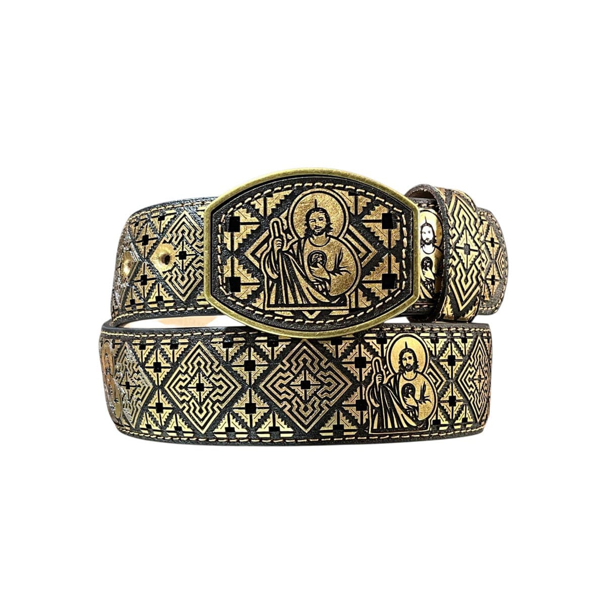 CINTURON LASER CUADRA ORO/PLATA 50MM - Image 6