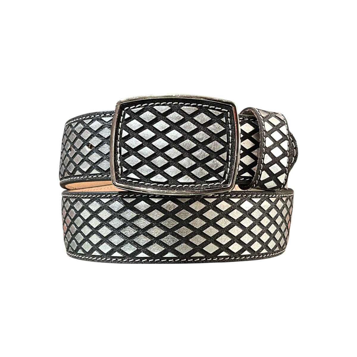 CINTURON LASER CUADRA ORO/PLATA 50MM - Image 5