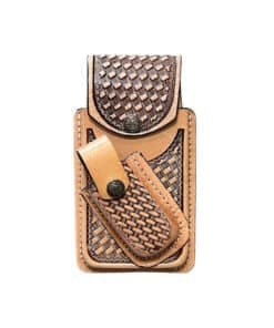 FUNDA CELULAR CINCELADA CON NAVAJA PETATILLO