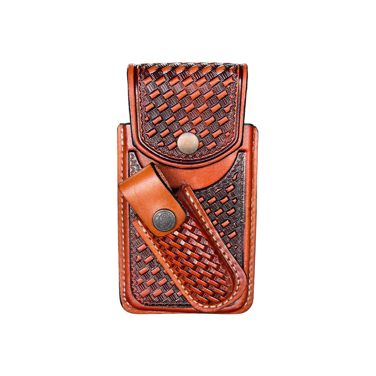 FUNDA CELULAR CINCELADA CON NAVAJA PETATILLO