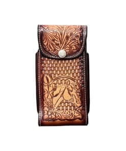 FUNDA CELULAR GRABADA C/BROCHE