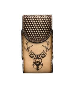 FUNDA CELULAR PIROGRABADA CON VELCRO